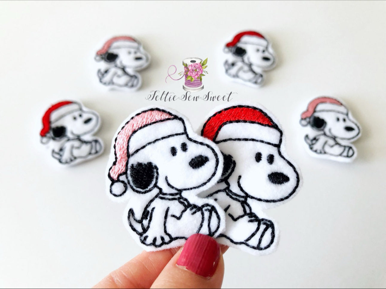 Santa Dog Felties, Holiday Felties