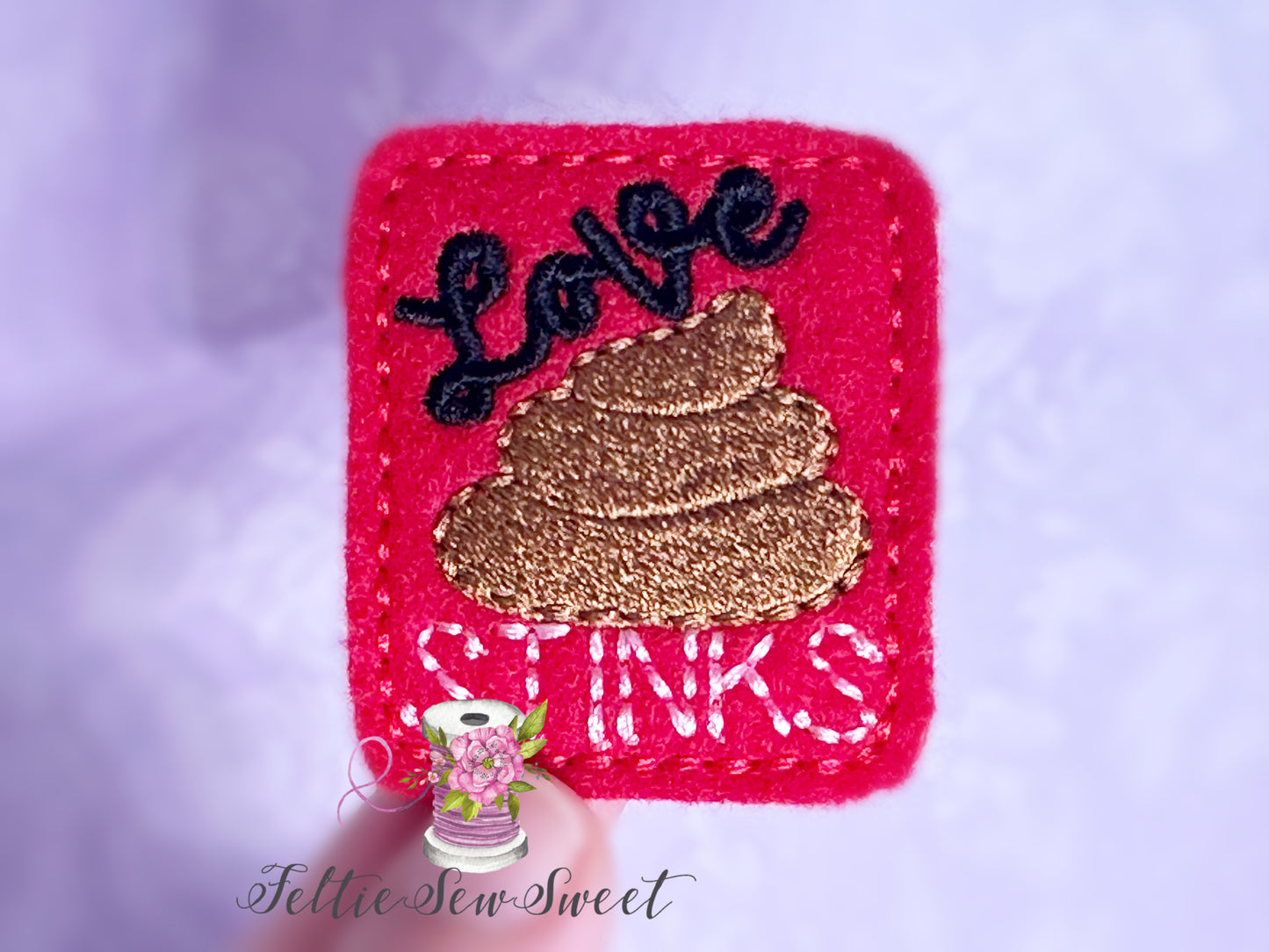 Valentines Love stinks Feltie, Holiday felties