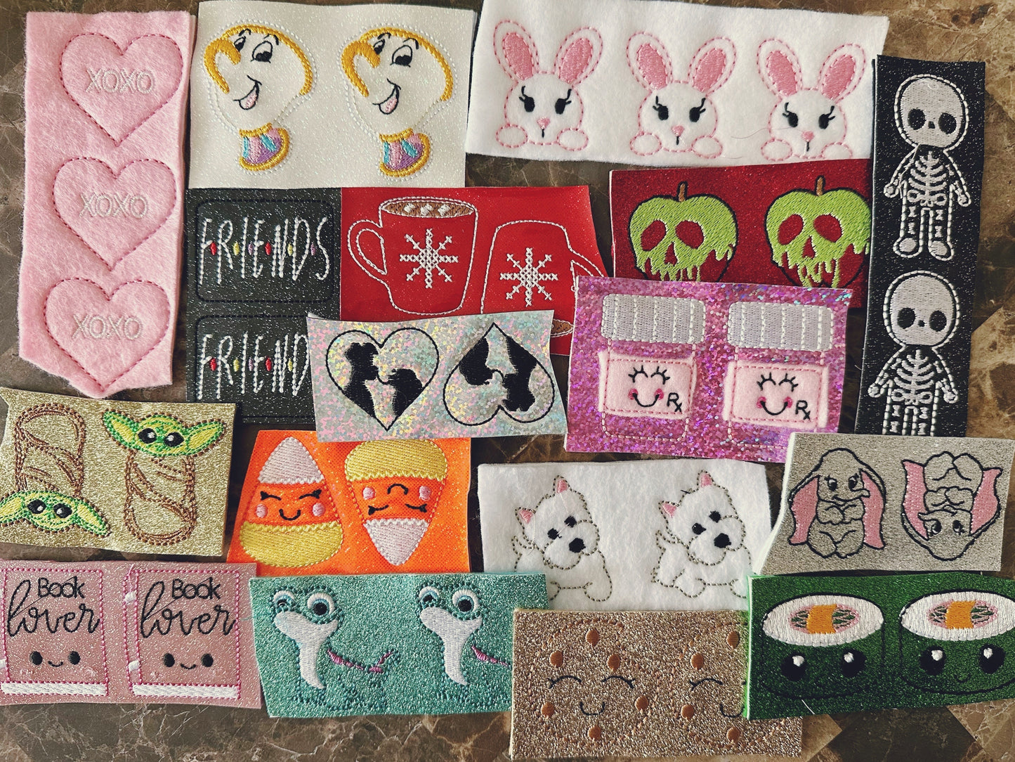 36 pcs as pictured Felties, Bundle Sheets
