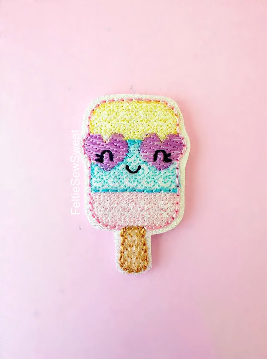 Popsicle Glasses Felties, Food Felties