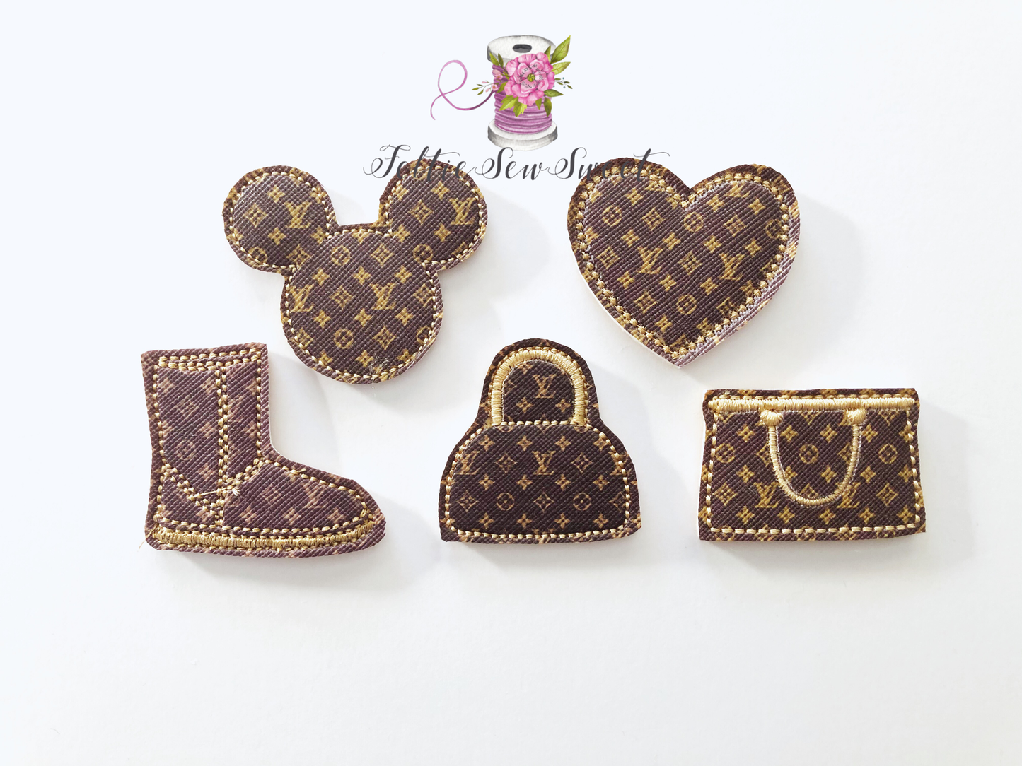 Brown Print shapes Felties, Exclusive Felties, Dollar Felties