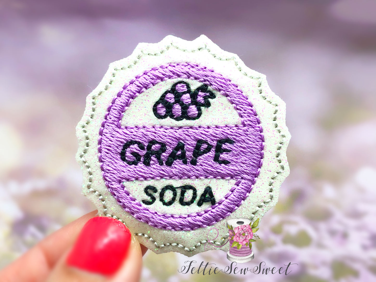 Grape Soda Bottle Cap Felties, Movie Inspired Felties