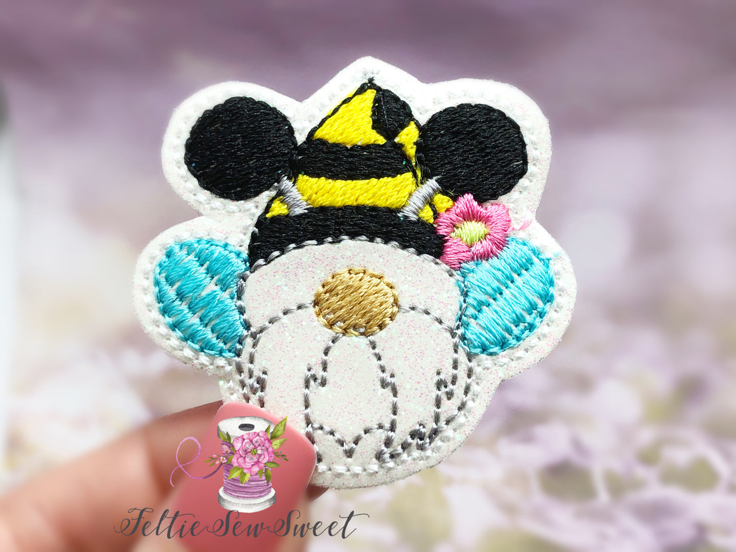 Rainbow Gnome Feltie, Nature felties