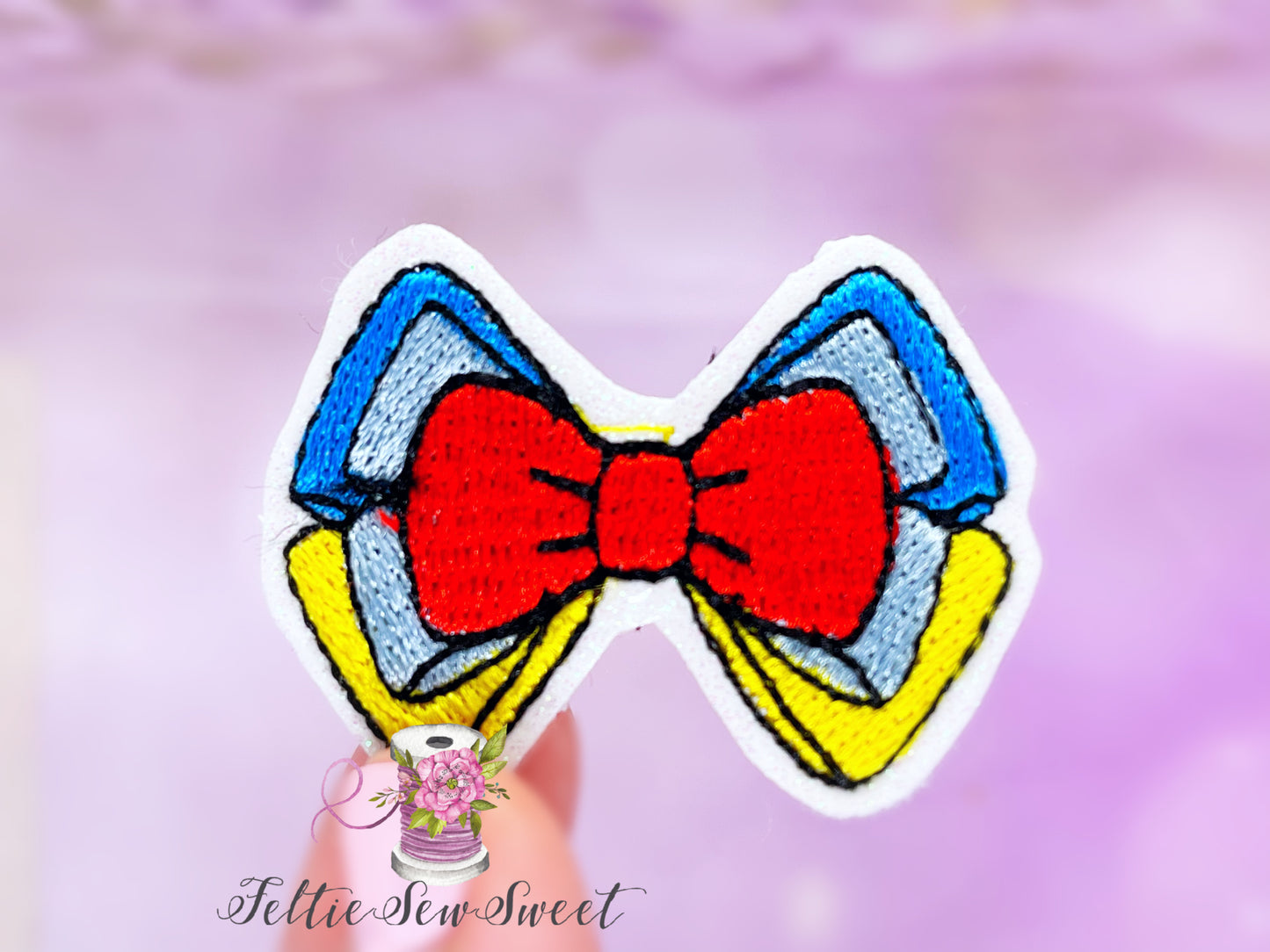 Princess White Snow Bow Felties, Princess Inspired Felties