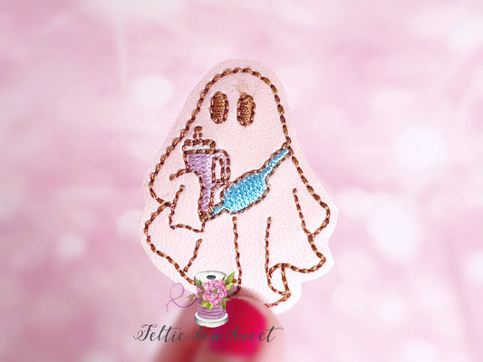 Pink Ghost with Tumbler Felties, Halloween Felties