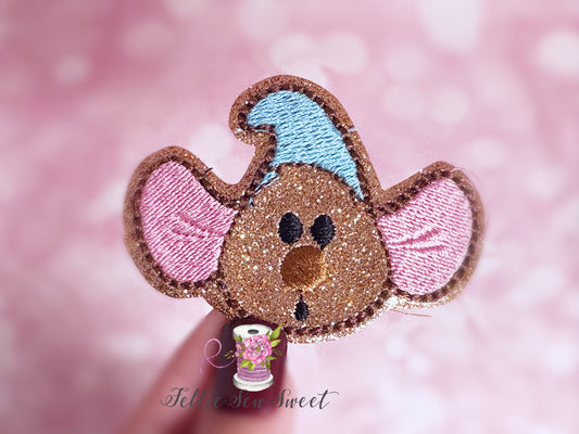 Mouse Gus face feltie, Fairytale inspired Felties