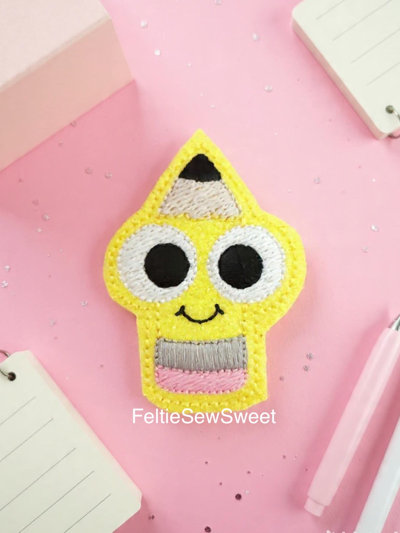 Big Eyed pencil Felties, School Felties