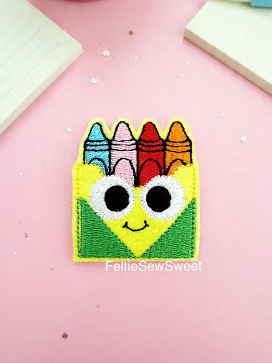 Big Eyed Crayon Felties, School Felties