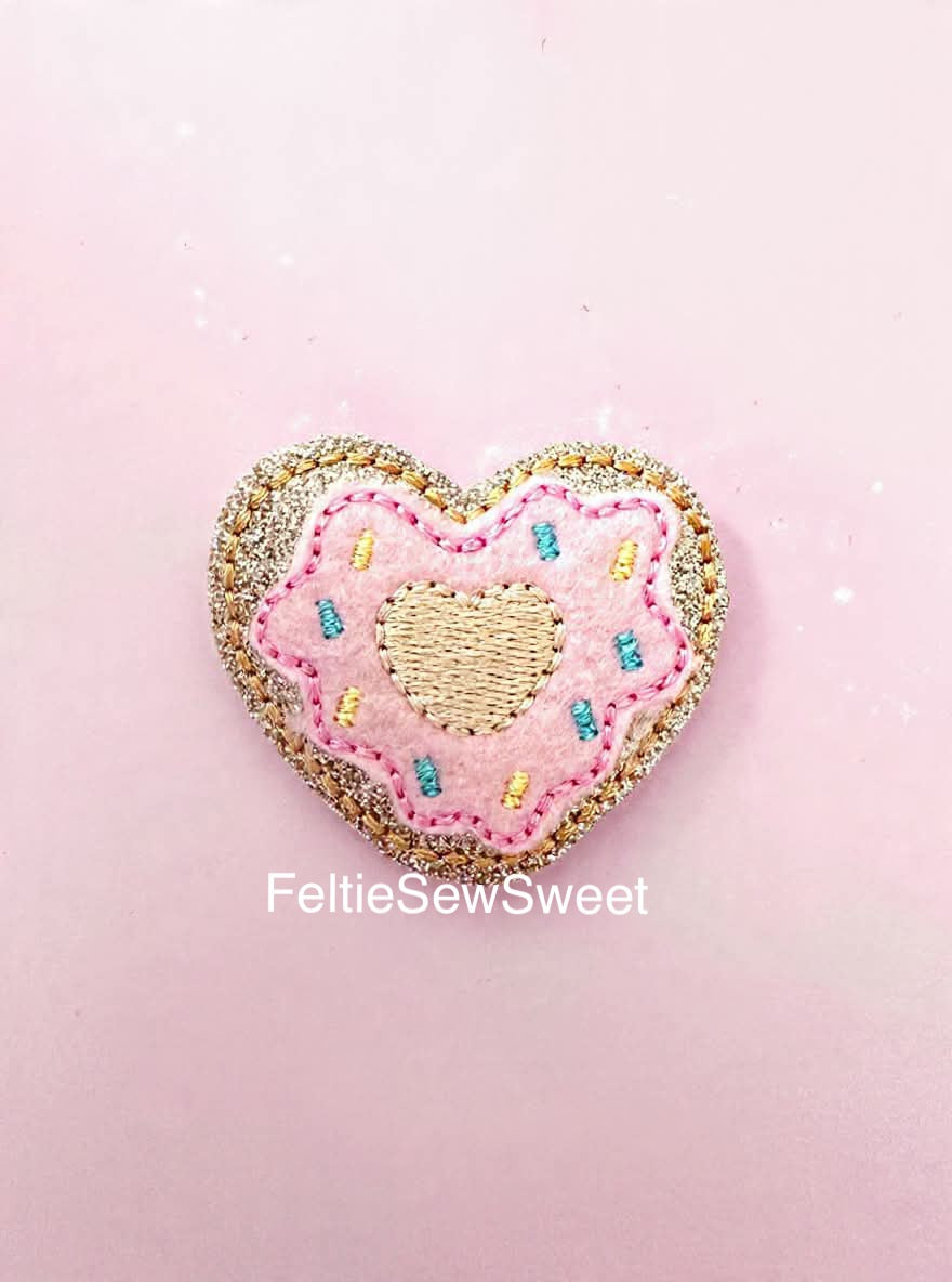 Heart Donut Felties, food and drink Felties