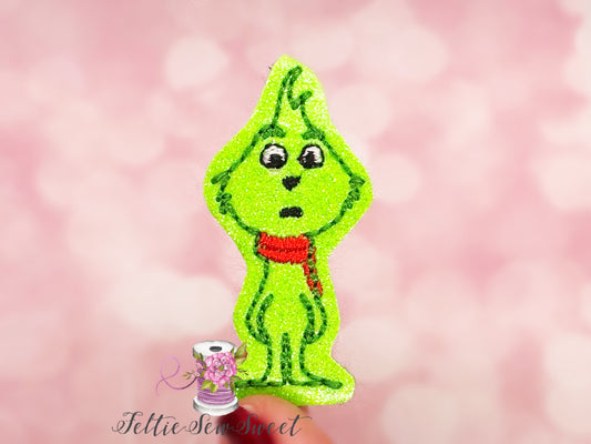 Full body Santa grinch Feltie, Christmas Felties