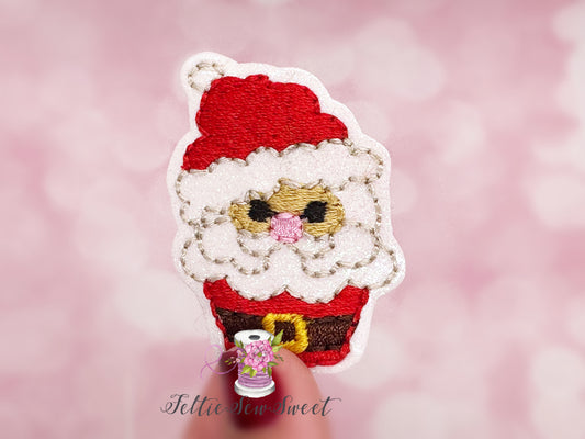 Santa Cupcake Felties, Christmas Felties