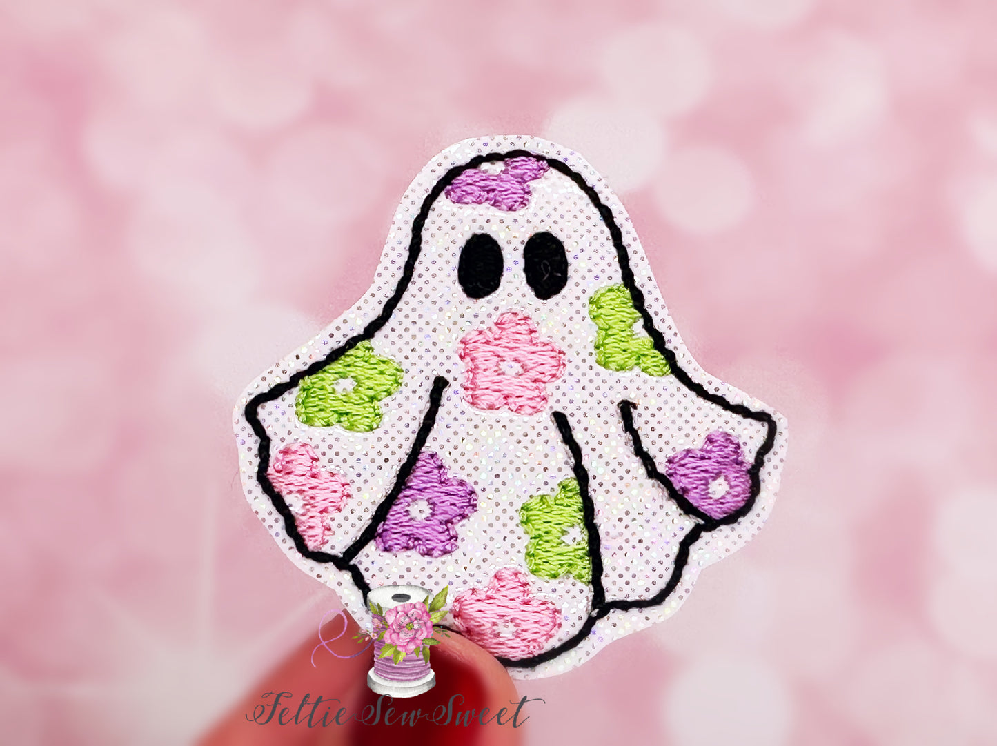 Flower Ghost Felties, Halloween Felties