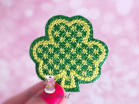 Clover Shamrock feltie, Holiday felties