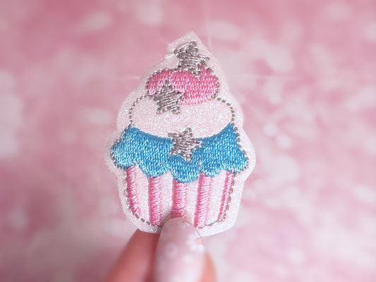 American color cupcake  feltie, Holiday felties