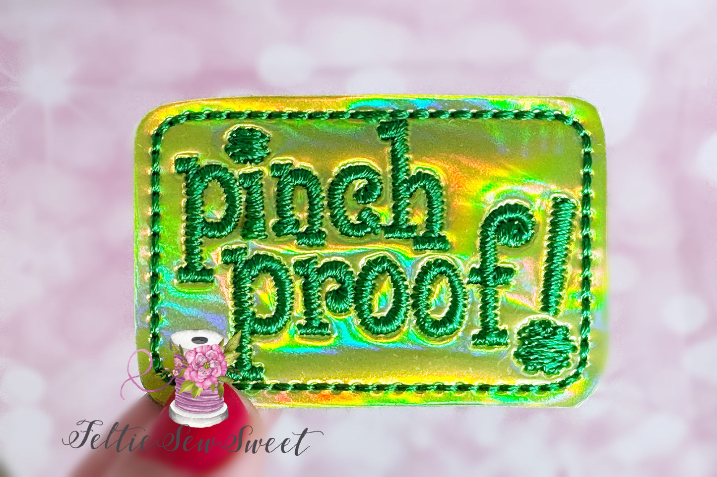 Pinch Poof St. Patrick’s Day feltie, Holiday felties