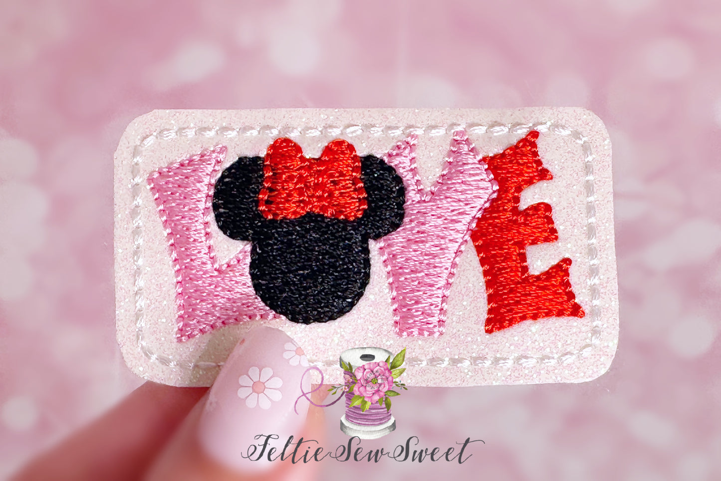 Valentines Love Mouse Feltie, Holiday felties