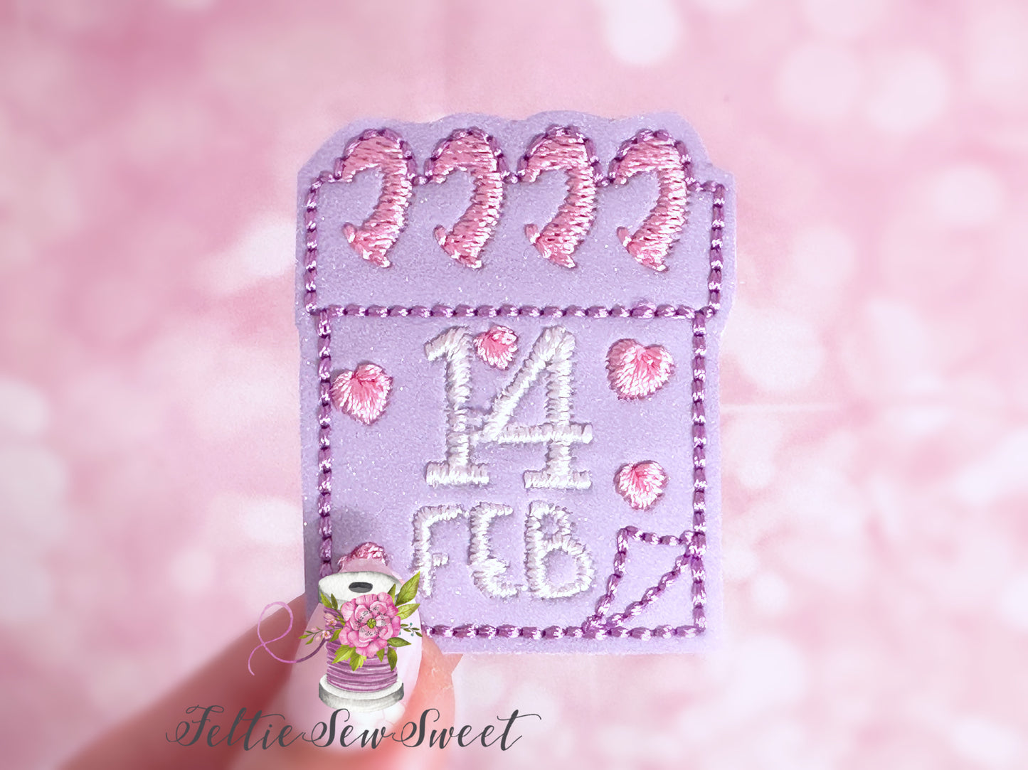 Valentines calendar Feltie, Holiday felties