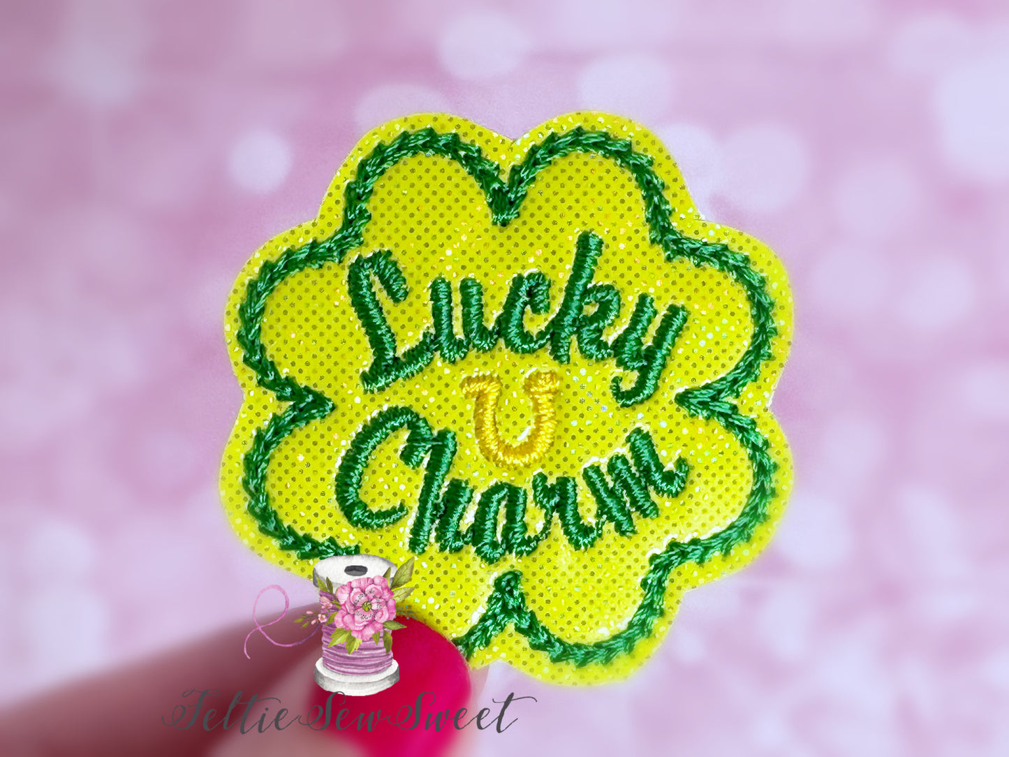 Lucky Charm Clover Shamrock feltie, Holiday felties