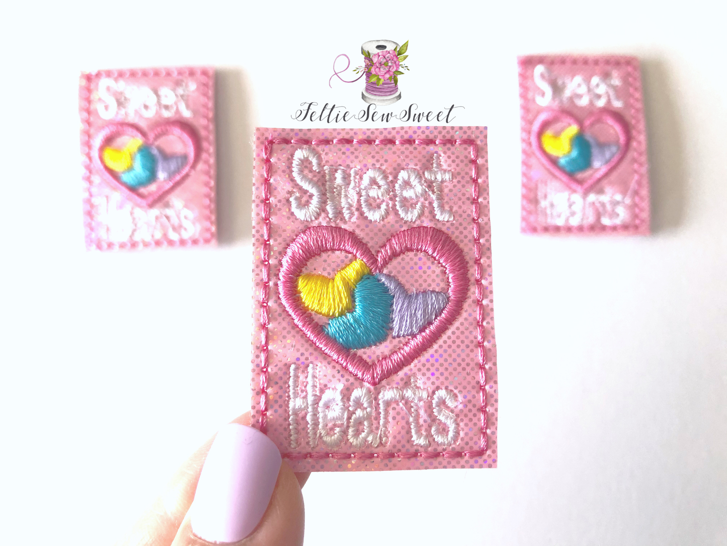 Candy Hearts Feltie, Holiday felties