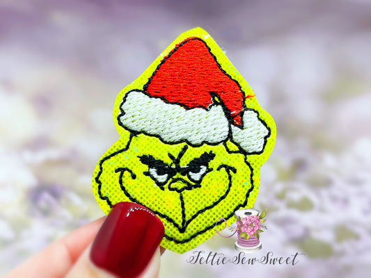 Santa grinch Feltie, Christmas Felties