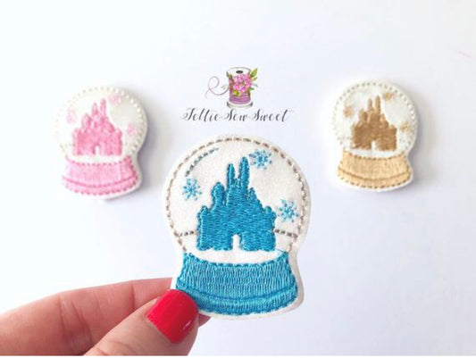 Snow globe castle Felties, fairytale felties