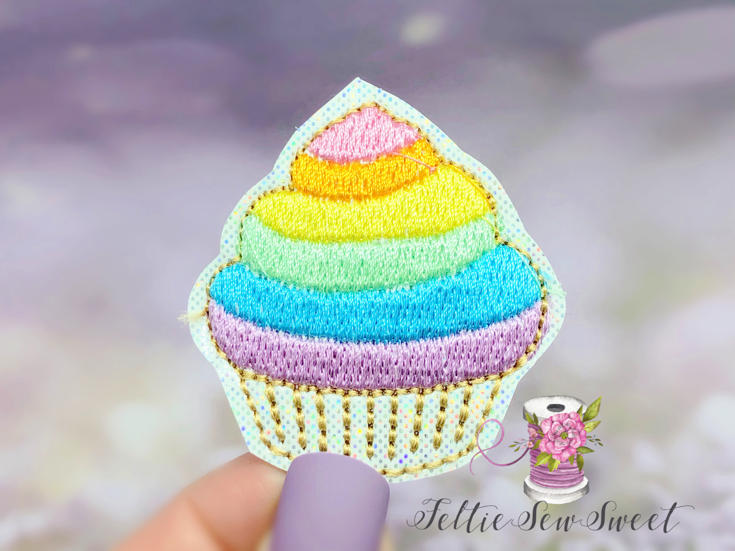 Rainbow cupcake Felties, food and drink Felties