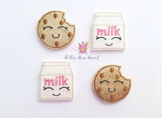 Milk and Cookies Felties, Food and Drink Felties