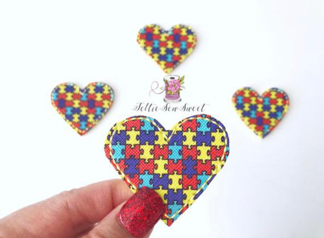 Autism Awareness Heart Felties, Medical Felties