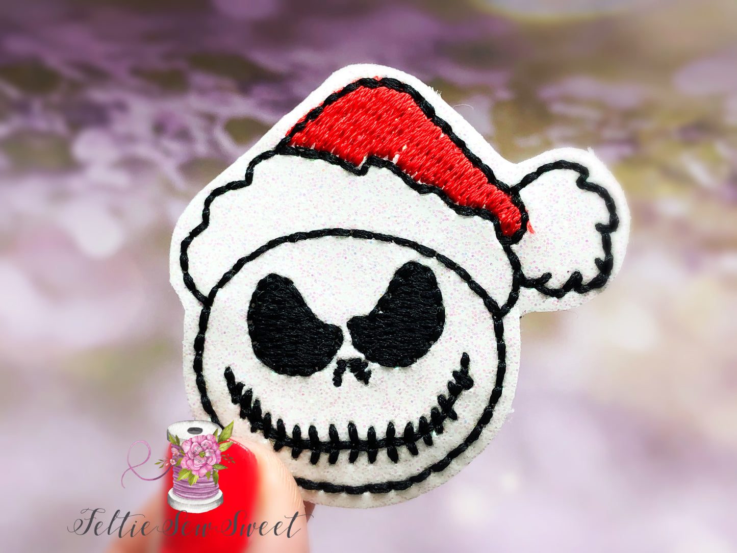 Santa Skellington Feltie, Christmas Felties