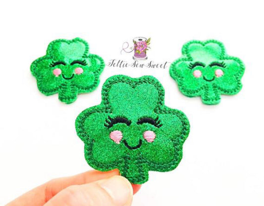 Girl Shamrock feltie, Holiday felties