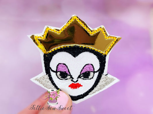 Evil Princess white villain feltie, fairytale inspired Felties