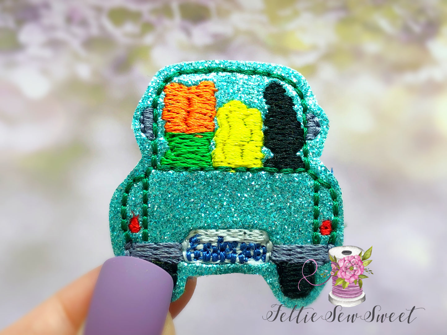 Hocus Pocus truck Inspired Feltie, Witch Feltie, Movie inspired Felties, Halloween Felties