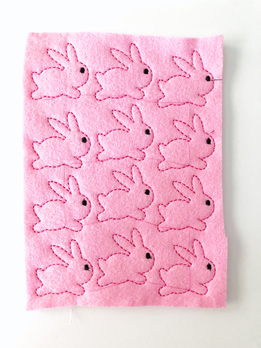 Pink Bunnies Felties, Bunny Bundle sheets