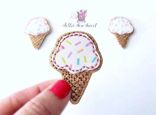 Ice Cream Cone Felties, Food Felties