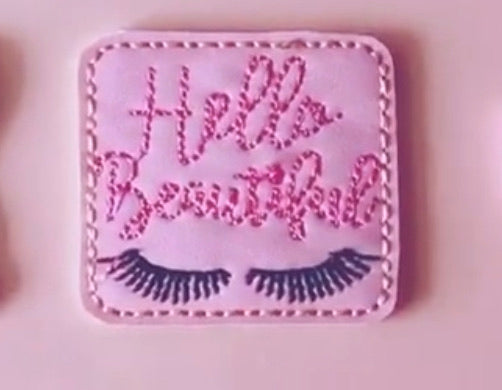 Hello Beautiful lashes feltie, Exclusive feltie