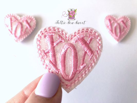 XOX Heart feltie, Holiday felties